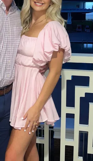 Hello Molly Pink Puff Sleeve Mini Dress thumbnail 5