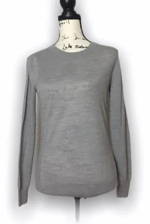 J.Crew S Gray Crewneck Sweater Ribbed Sides Soft Knit thumbnail 1