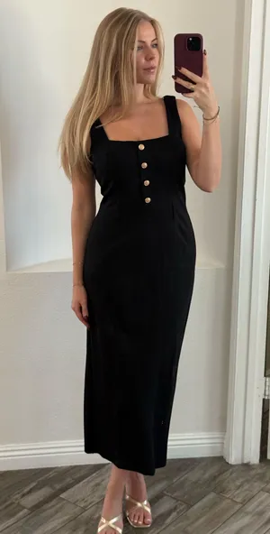Karen Millen black midi dress  thumbnail 1