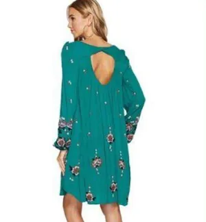 Free People Dress Floral Mini Tunic size L thumbnail 12