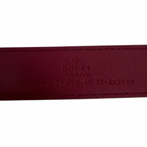 Gucci Interlocking GG Logo Leather Belt Russet Red Size 80cm/ 32in thumbnail 10