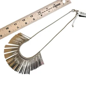 INC Silver-Tone Fringe Collar Necklace thumbnail 7