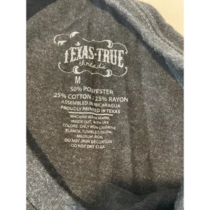 Texas True Threads Lucky Graphic Tee Size M Charcoal Gray Made in USA thumbnail 4