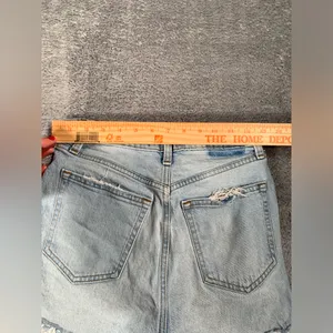 Abercrombie & fitch high rise Light Blue Distressed Denim Shorts 25/0 curve love thumbnail 8