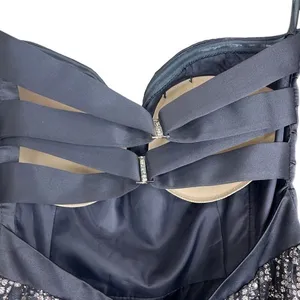 Hailey Logan‎ by Adrianna Papell Size 1/2 Mini Dress Gray Sparkle Strapless Prom thumbnail 5