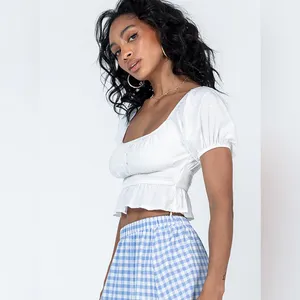 Princess Polly Maywood Top in White Size 8 New with tag thumbnail 3