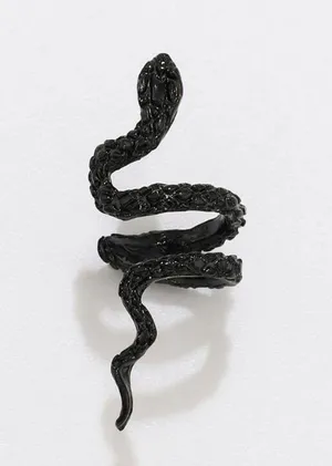 Snake ear cuff Black thumbnail 1