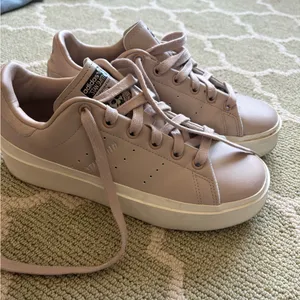 Converse Adidas Stan Smith Pink Leather Platform Sneakers size 7.5 thumbnail 5