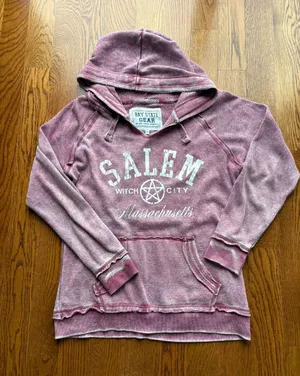Bay State Gear Salem MA Hooded Pullover Sweatshirt Vintage Wash Dusty Pink Sm thumbnail 1