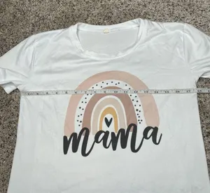 Unbranded Mama Rainbow Heart Short Sleeve White Tee T-Shirt Medium thumbnail 5