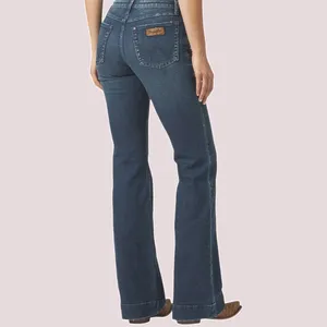 NWT Wrangler Women's Retro Mae Mid Rise Wide Leg Trouser Jeans - 9/10 x 34 thumbnail 2