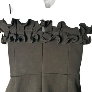 Amanda Uprichard Envy Mini Dress Sz S Black Sleeveless Ruffle thumbnail 6