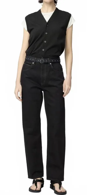 Uniqlo U High Rise Regular Jeans NWT Black 23inch thumbnail 1