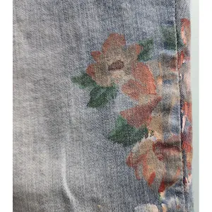 KAARI Blue Straight Crop Painted Light Wash Denim Jeans Size‎ 10 thumbnail 6