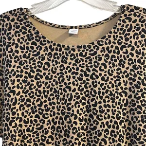 Old Navy Women's Leopard Print Long Sleeve Dress Size‎ L thumbnail 9
