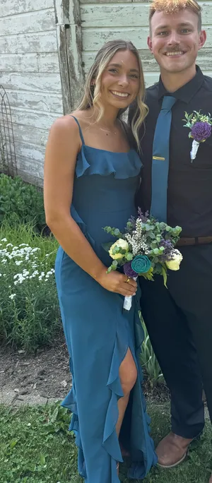 Azazie Ink Blue Maxi Dress Barbie Edition thumbnail 1