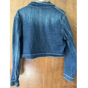 Ethyl Vintage Denim Sz XL Whipstitch Button Pocket Jean Jacket Western 90s Norm thumbnail 3