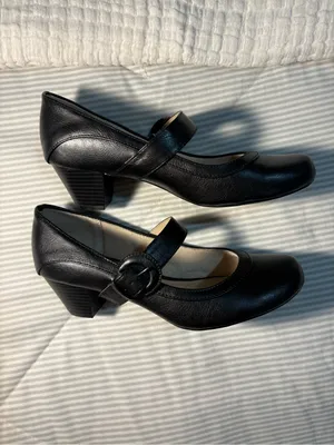 Life Stride Black Mary Jane Block Heel Pumps Size 8M thumbnail 3