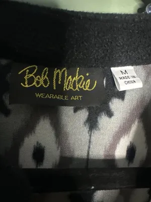 Bob Mackie Wearable Art M Aztec Geometric Tunic Top Quarter Zip Boho Statement thumbnail 4