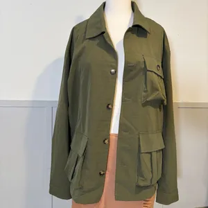 Utility Lightweight  Olive Green Pocket Jacket  Size Large thumbnail 4