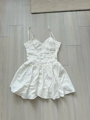 Storia White corset mini dress thumbnail 3