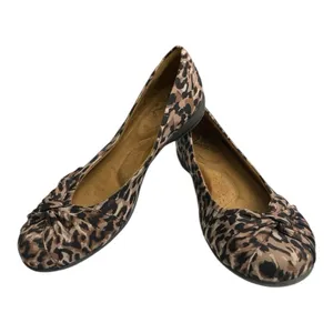 Natural Soul All Thru Comfort Slip Genie Leopard Print Twist Front Flat Sz 9 thumbnail 7