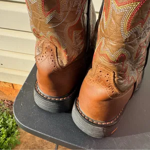 Ariat 4LR Brown Leather Western Boots Women US 6 Embroidered Cowboy thumbnail 6
