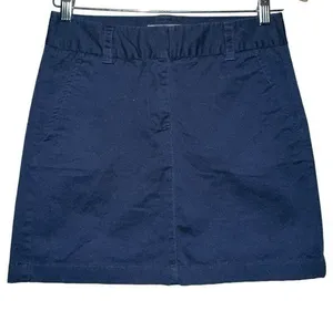 Vineyard Vines Women’s Size 0 Navy Blue Cotton Twill Mini Skirt thumbnail 1