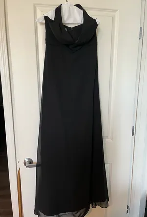 Azazie Tessie Bridesmaid Dress Black thumbnail 3