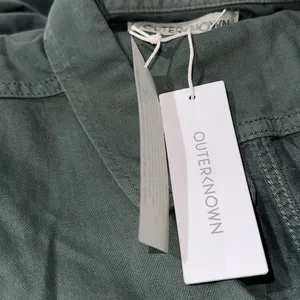 NWT Outerknown Utility Sea Button Front Long Sleeve Jumpsuit Green Medium thumbnail 8