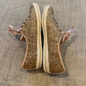 Keds x Kate Spade Champion Rose Gold Glitter Sneakers Size 9 thumbnail 6