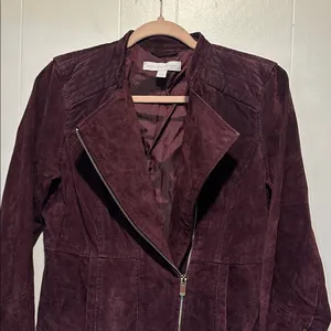 Suede moto jacket size‎ s Red thumbnail 3