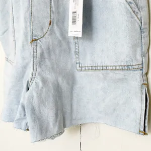 NWT WEWOREWHAT Denim Slit Short Overalls XS thumbnail 4
