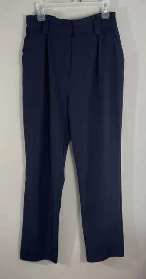 Lulus Paperbag Pants Womens Size L High Waisted Trousers Slacks Belt Loops Lined thumbnail 1