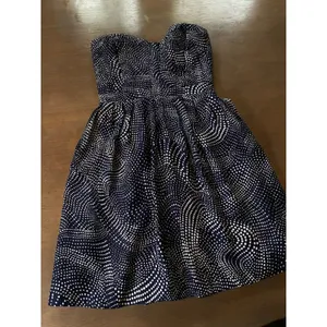 devlin Dress Size Small Strapless Blue White Quilted Smocked Mini from Nordstrom thumbnail 7