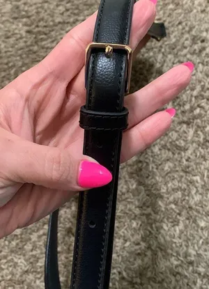 Kate Spade Dawn Nylon Pink Belt Bag Waist Fanny Pack rose color black gold trim thumbnail 8