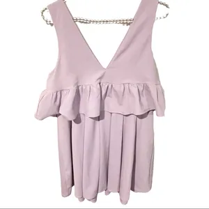ASOS‎ Size 4 Light Purple Ruffle Trim Sleeveless Tank Mini Dress NEW thumbnail 6