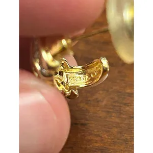 925 sterling silver gold tone earrings thumbnail 5
