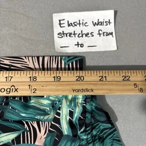 Cacique Swim Skirt Plus Size 24 Green Tropical Leaf Ruched Tankini Bottom Summer thumbnail 10