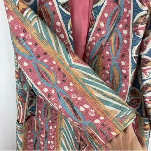 Vintage 80s 90s Pastel Retro Funky Blazer Jacket Sz 16 Boho Aztec Western thumbnail 12