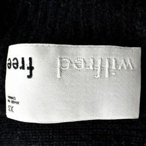 Aritzia Wilfred Unwind Open Cardigan Mid Length Ribbed Merino Wool Black XSmall thumbnail 3