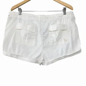 Abercrombie &‎ Fitch Womens Linen Shorts Size 12 Ivory Drawstring Resort Preppy thumbnail 2