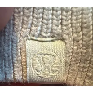 Lululemon Women Merino Wool-Blend Ribbed Crewneck Sweater Size 8 White Opal R1-2 thumbnail 3