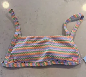 NWT Roxy Wavy Stripe Bralette Bikini Top Small thumbnail 1