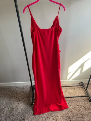 Beginning Boutique Nahanee Red Ruffle Maxi Dress thumbnail 2