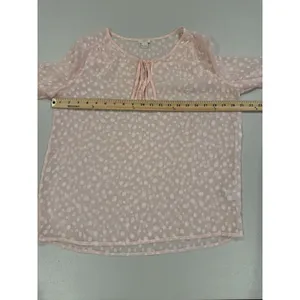 J Crew Top Women Small Swiss Dot Polka Dot Sheer Career Travel Twee Coquette thumbnail 4