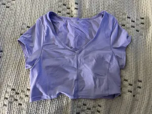Offline by Aerie Lavender Crop Top thumbnail 2