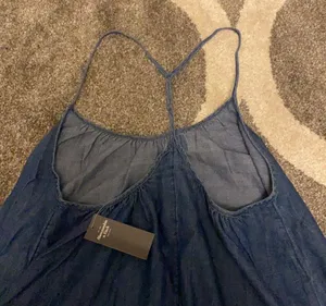 NWT Abercrombie & Fitch Denim Halter Dress Sz L thumbnail 5