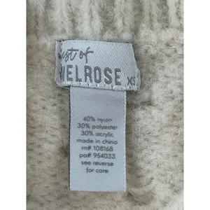West of Melrose‎ Cream Cable Knit Balloon Sleeve Sweater Ivory XS Honeycomb thumbnail 8