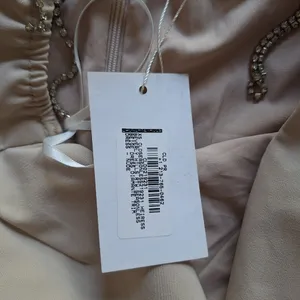 NWT Heiress Beverly Hills Seasonless Diamante Trim Mini Dress XS Beige Nude thumbnail 10